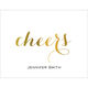 Cheers Foldover Foil Stamped Note Cards with Lined Envelopes Image 1 of 4